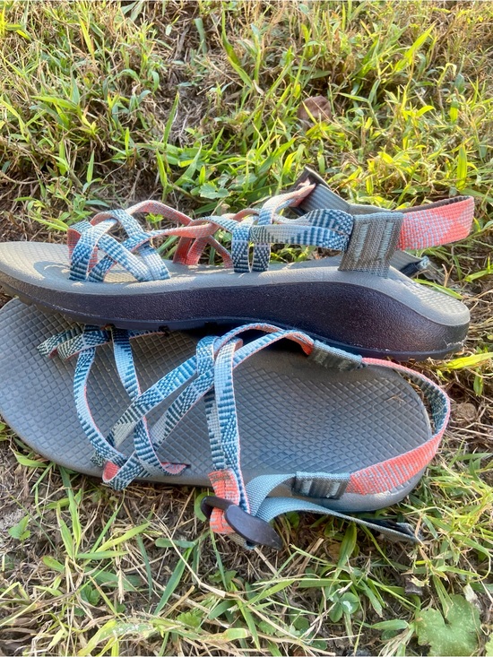Chaco Shoes - 🩵🧡🩴CHACO WOMEN’S SIZE 9 Z/CLOUD X2 TEAL & ORANGE STRAPPY SANDALS - LIKE NEW!🩴🧡🩵